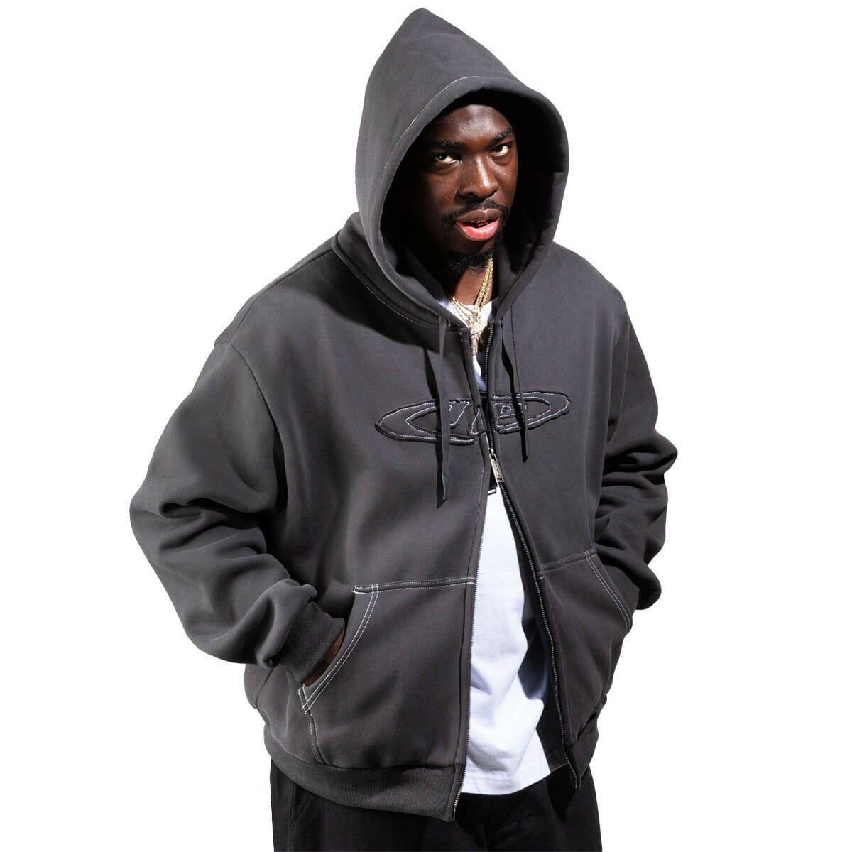 Ichpig - Optic Zip Hoodie Vintage Black.