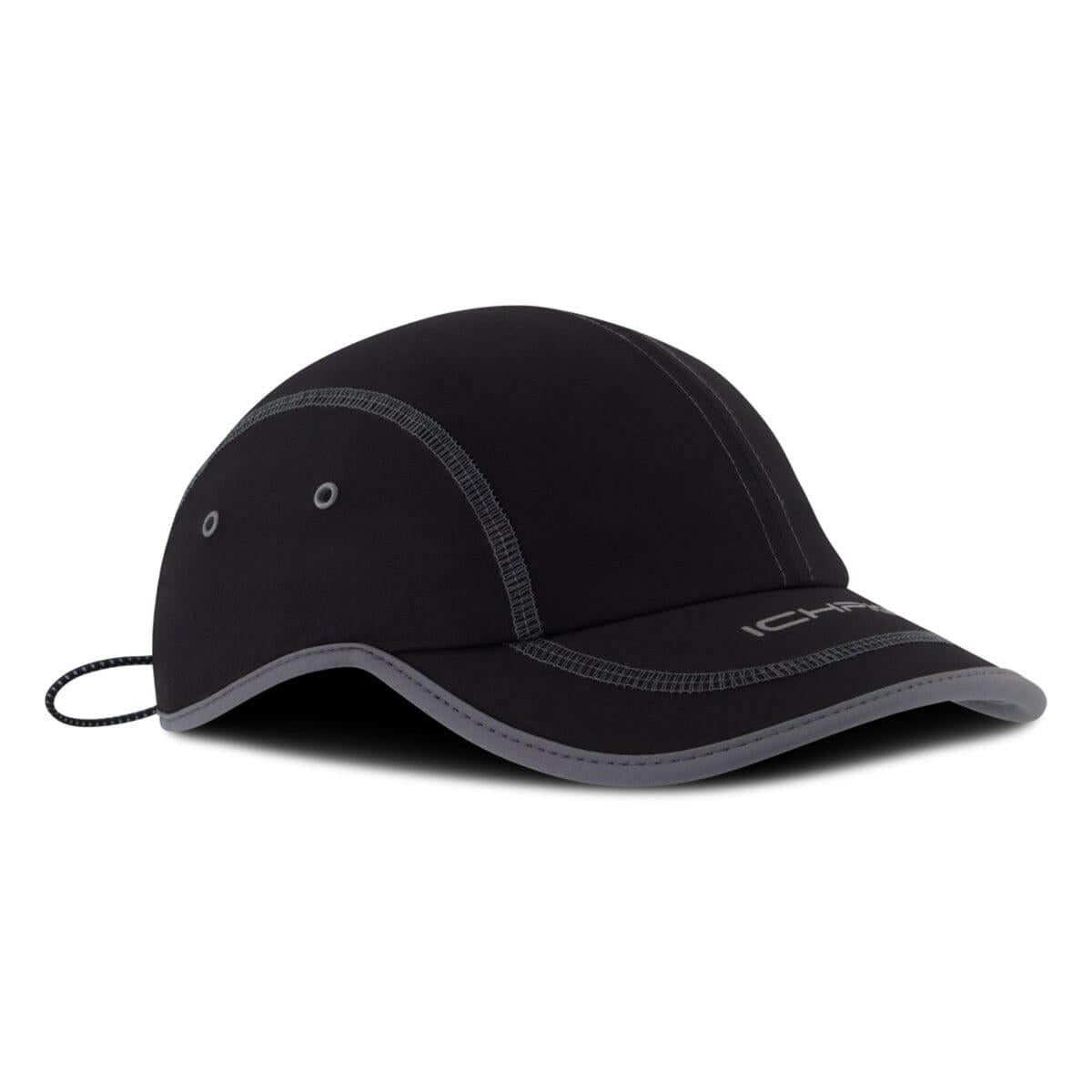 Ichpig - Outline 4 Panel Cap Black.