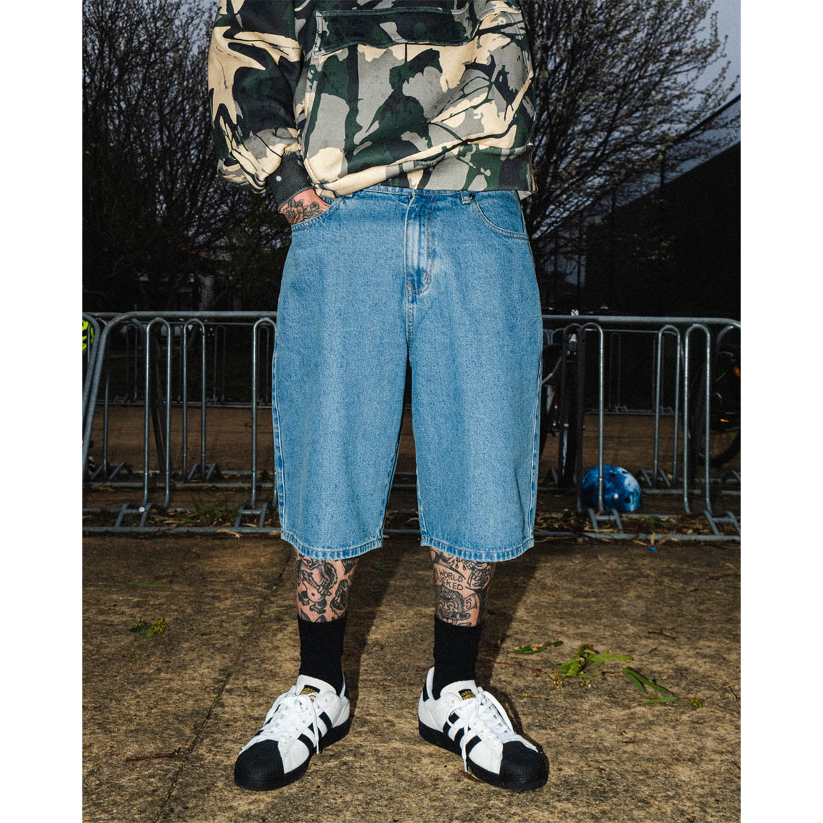 Ichpig - Pigasus Denim Shorts Washed Indigo.