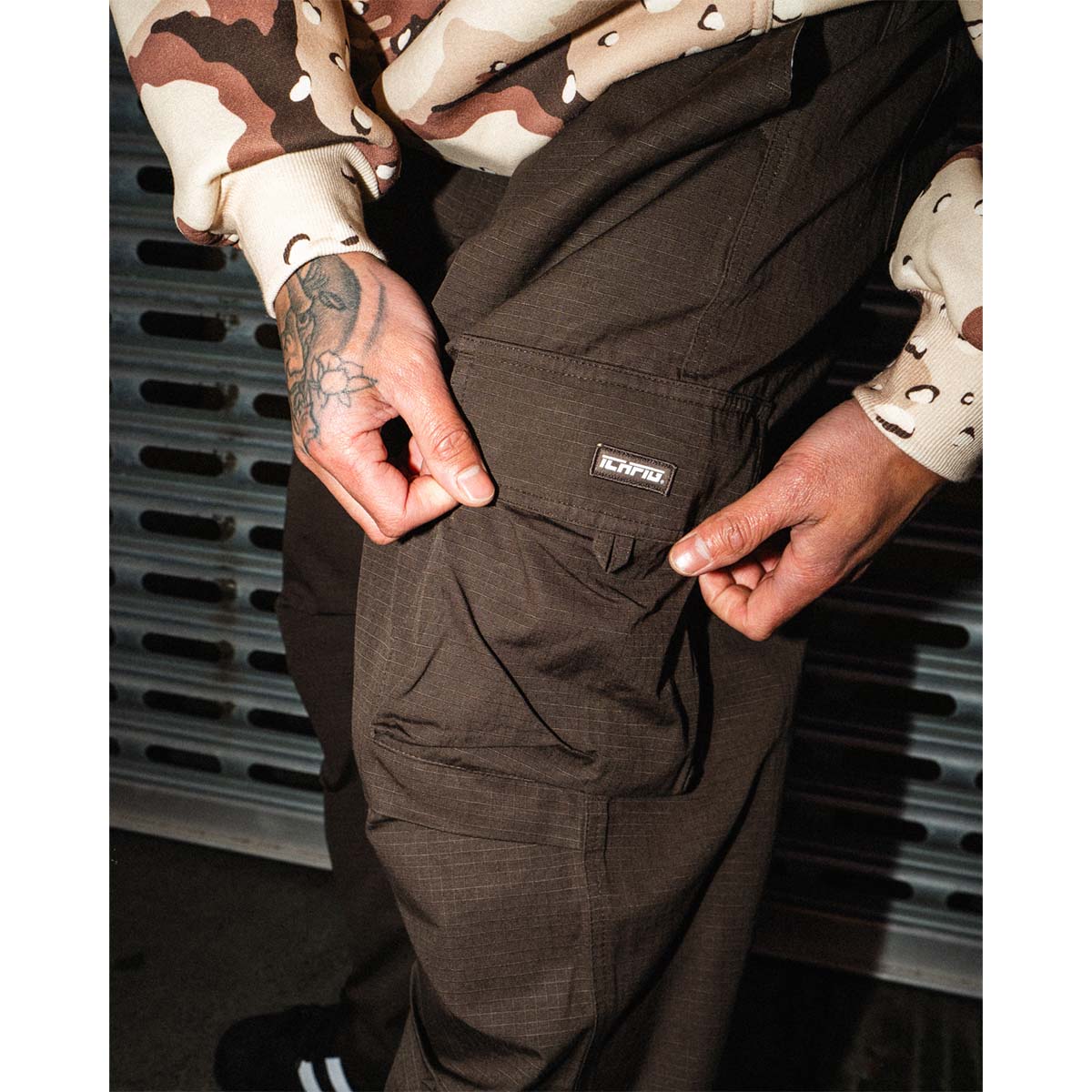Ichpig - Ripstop Cargo Pants Dark Brown.