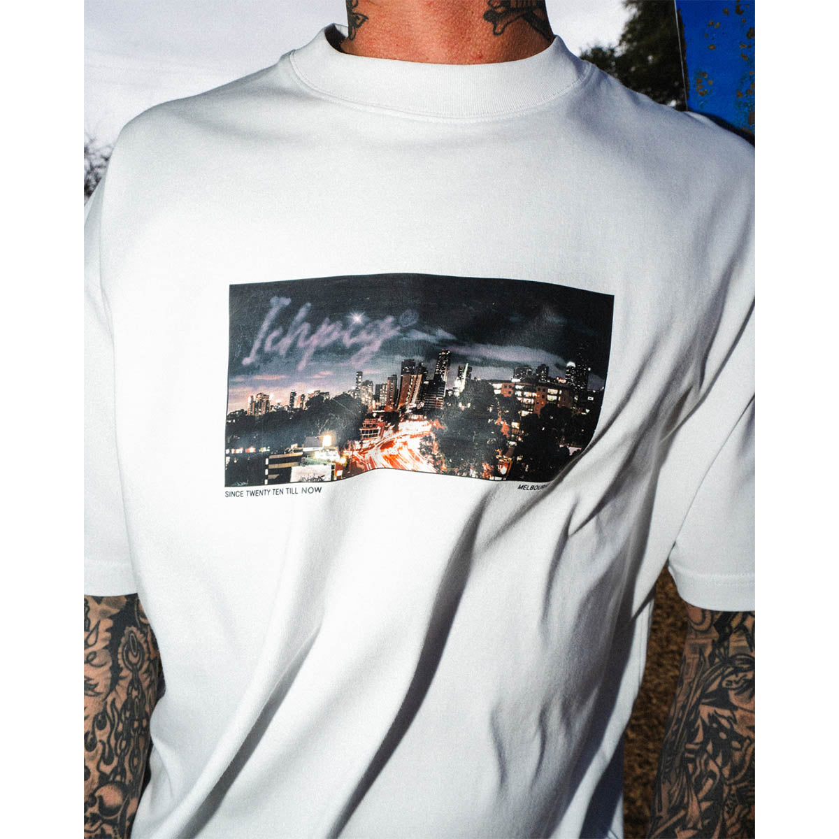 Ichpig - Skyline Tee White.