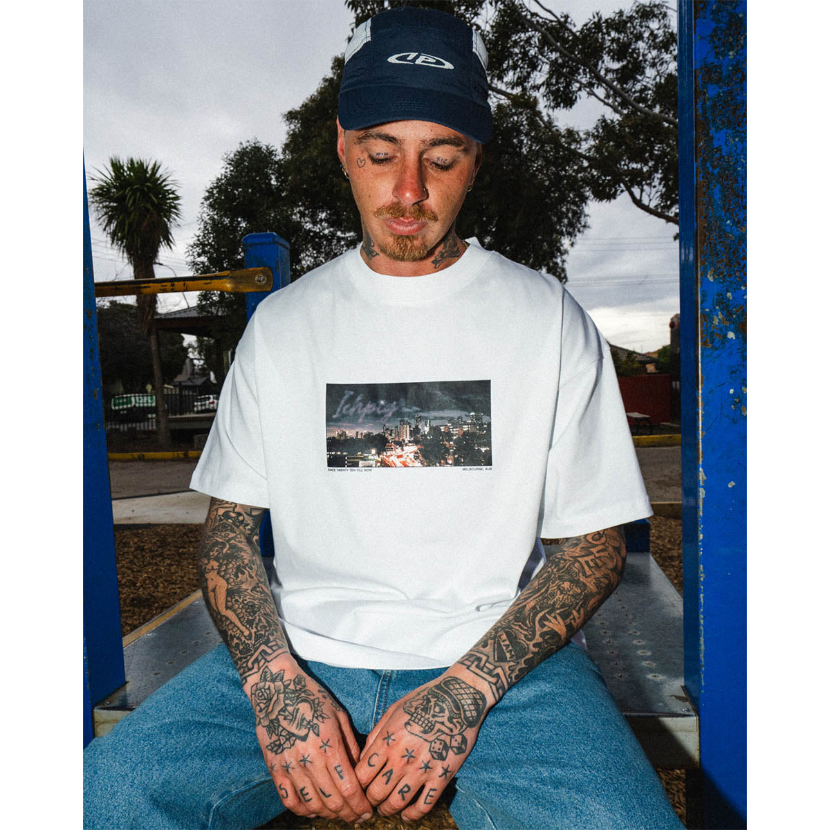 Ichpig - Skyline Tee White.
