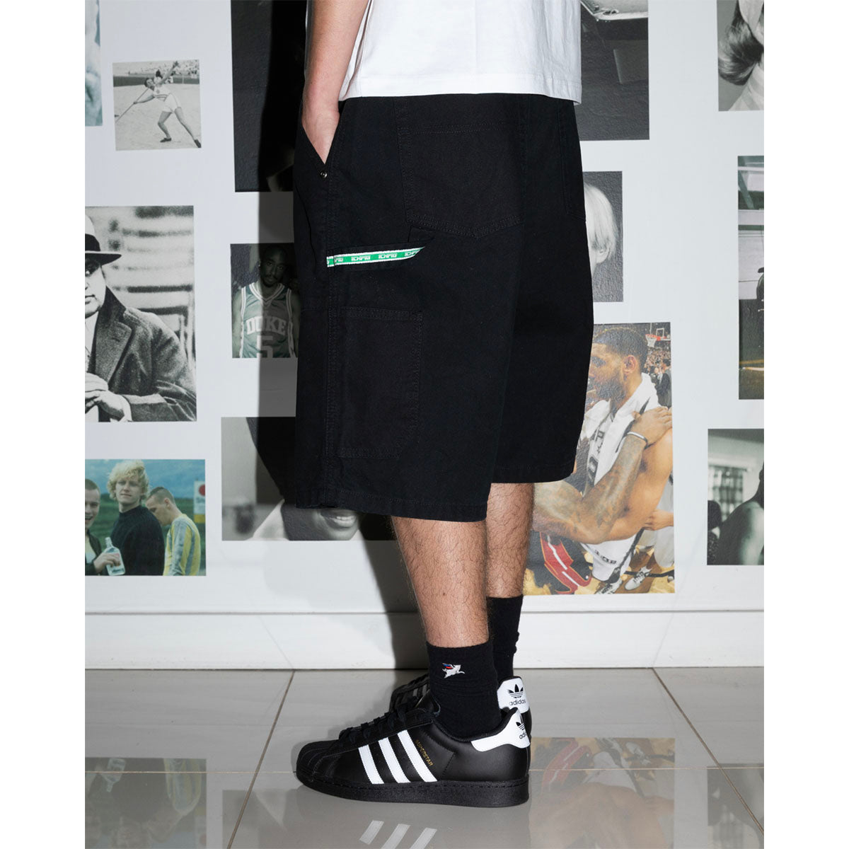 Ichpig Workshop Canvas Shorts Faded Black