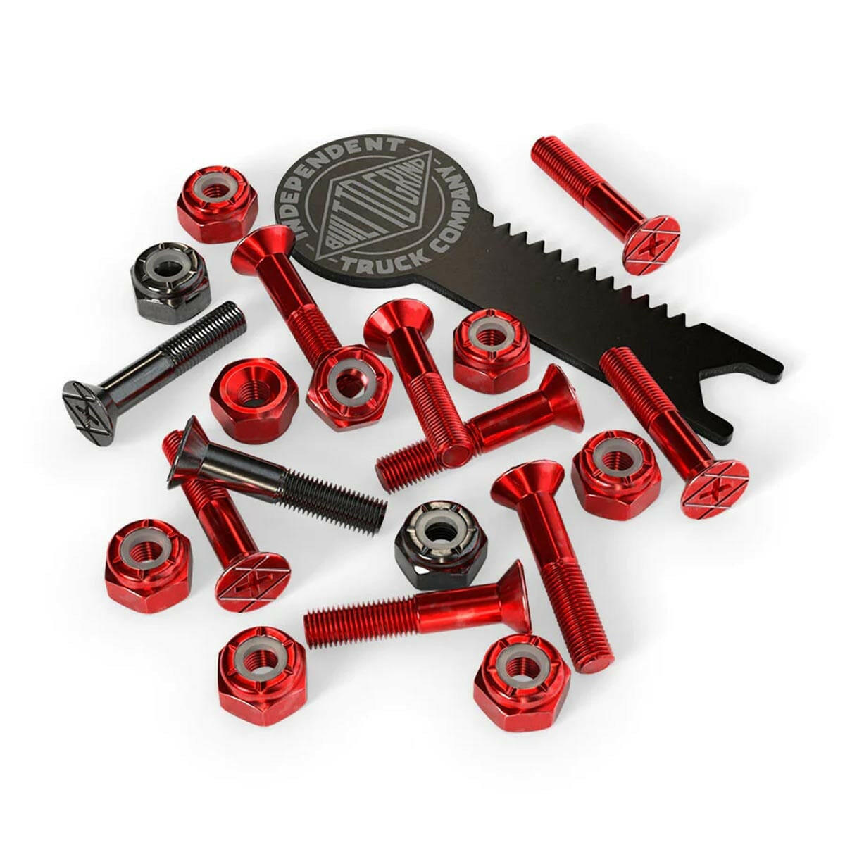 Independent - 1 Phillips Bolts Red/Black with Tool.