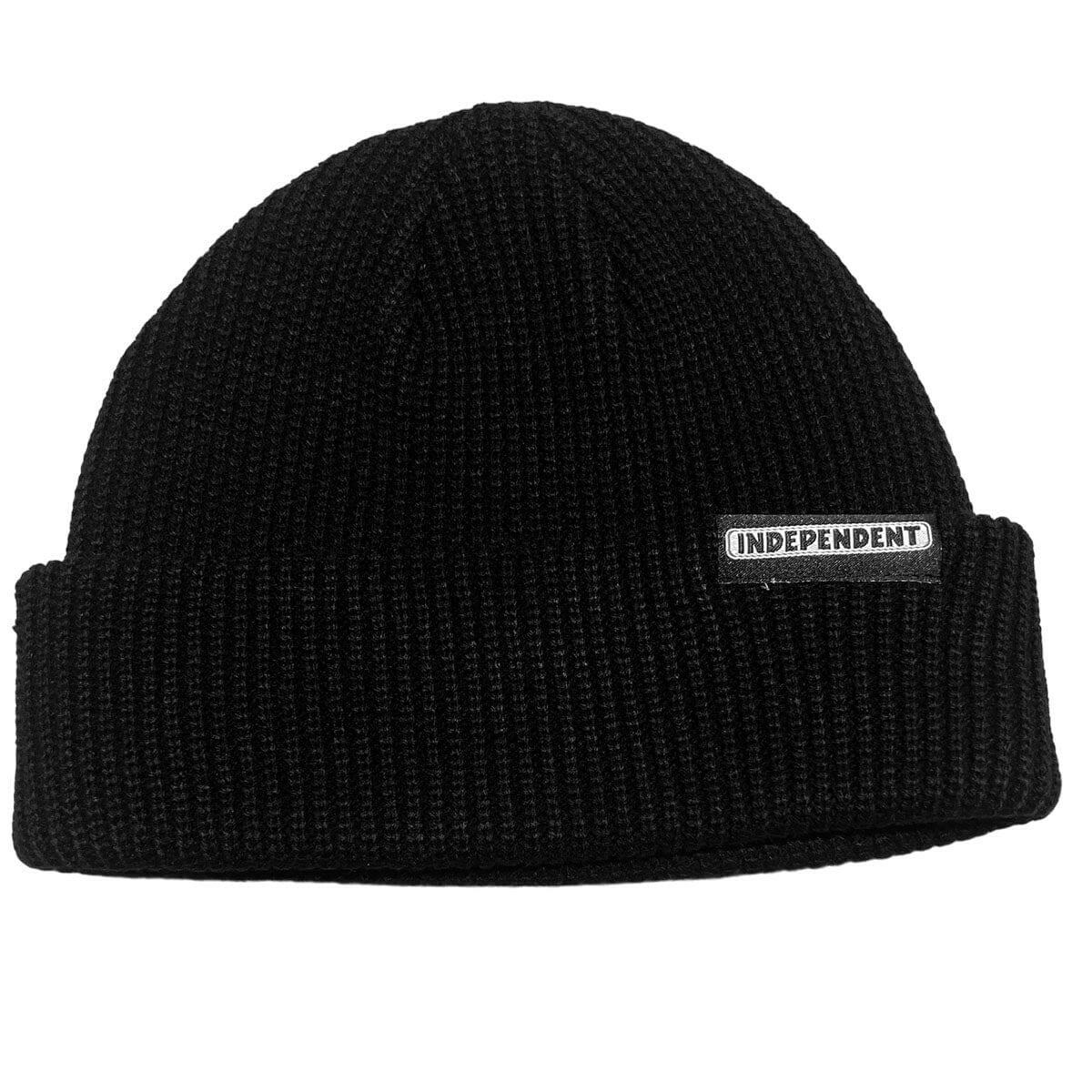 Independent - Bar Label Beanie Black.