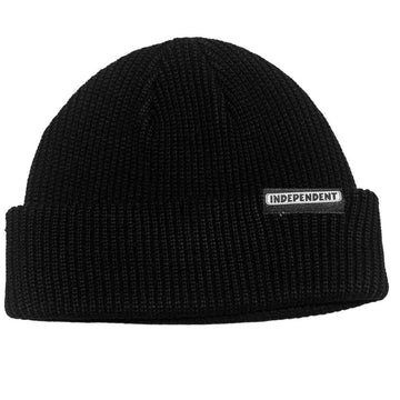 Independent - Bar Label Beanie Black.