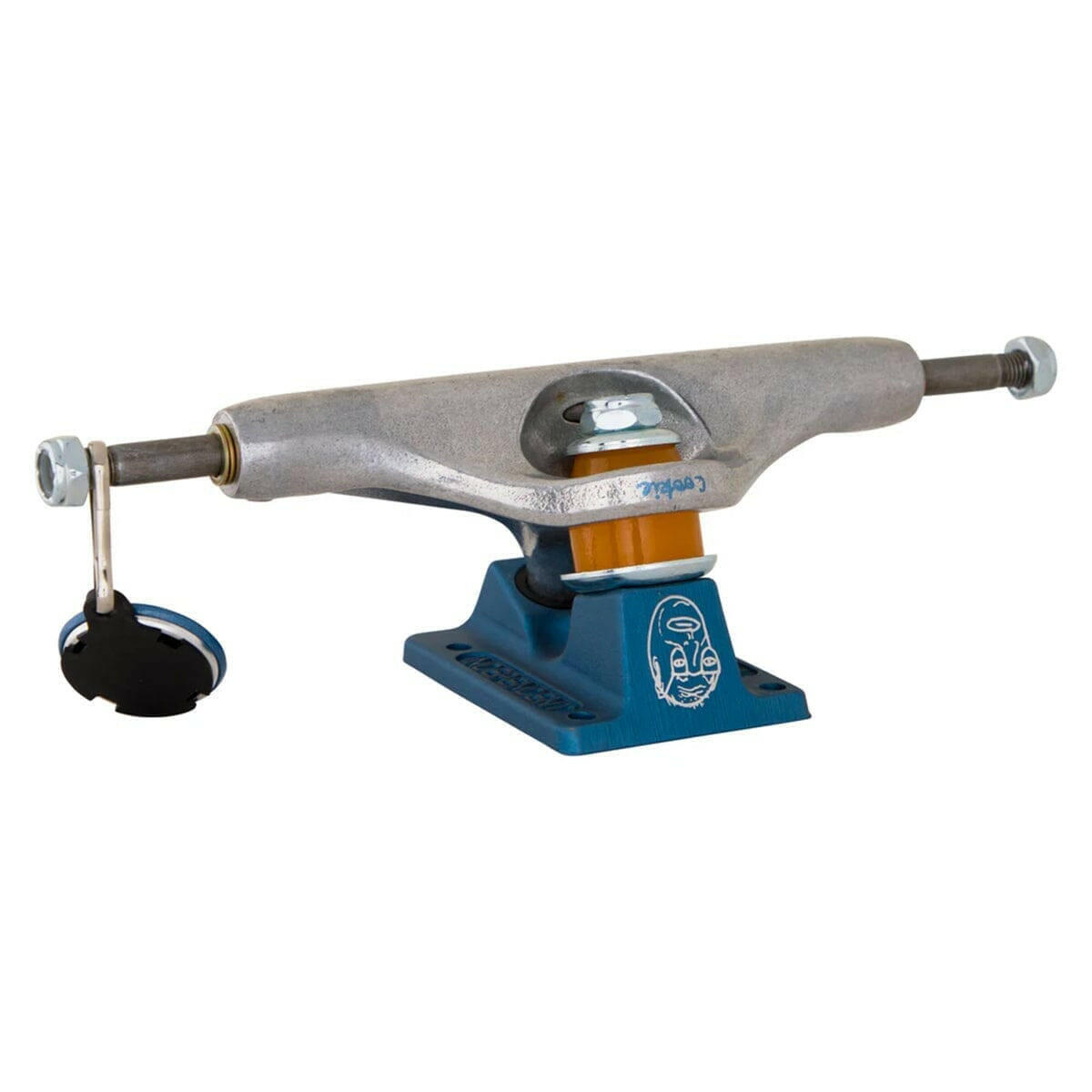 Independent - Colbourn Faces Silver/Ano Blue 139 Skateboard Trucks.