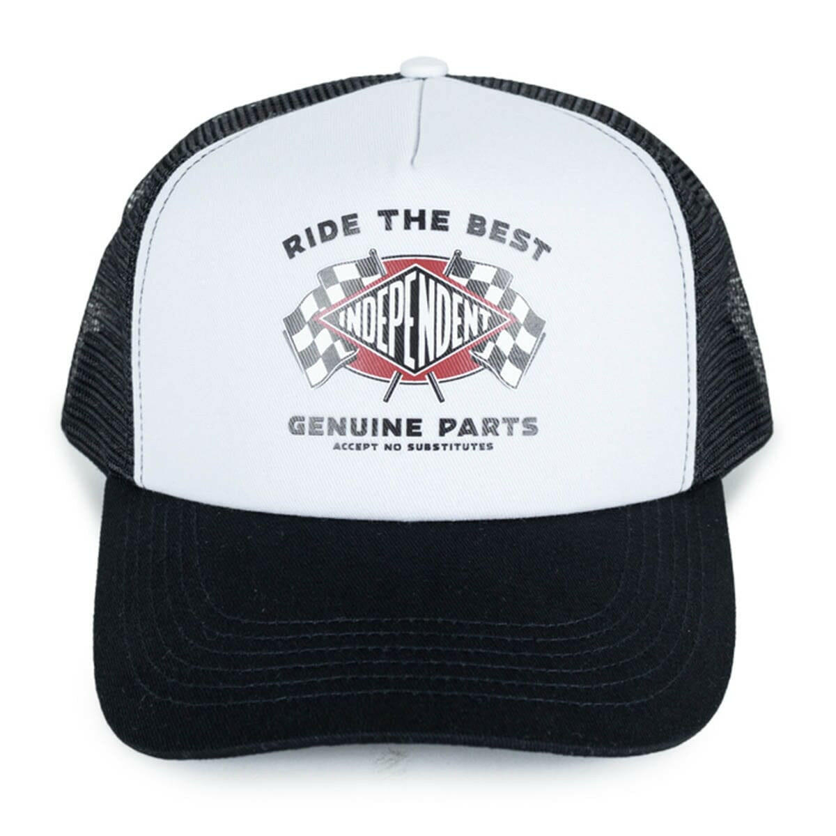 Independent - GP Flags Centre Trucker Cap Black/White.