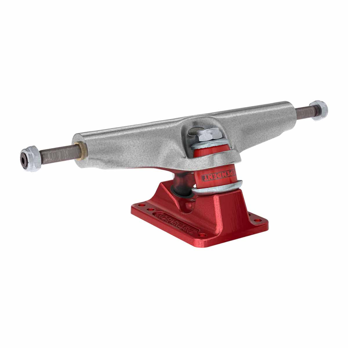 Independent Stage 4 Hollow Bar Logo Silver/Ano Red Skateboard Trucks Back