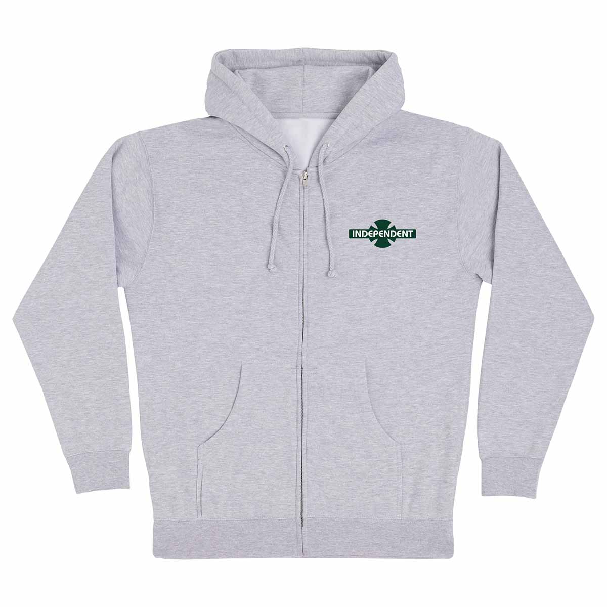 Independent OGBC Legacy Zip Hoodie Grey Heather Front