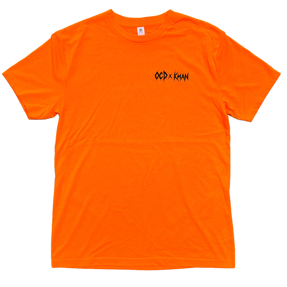 OCD x Kman Tee Orange front flat lay