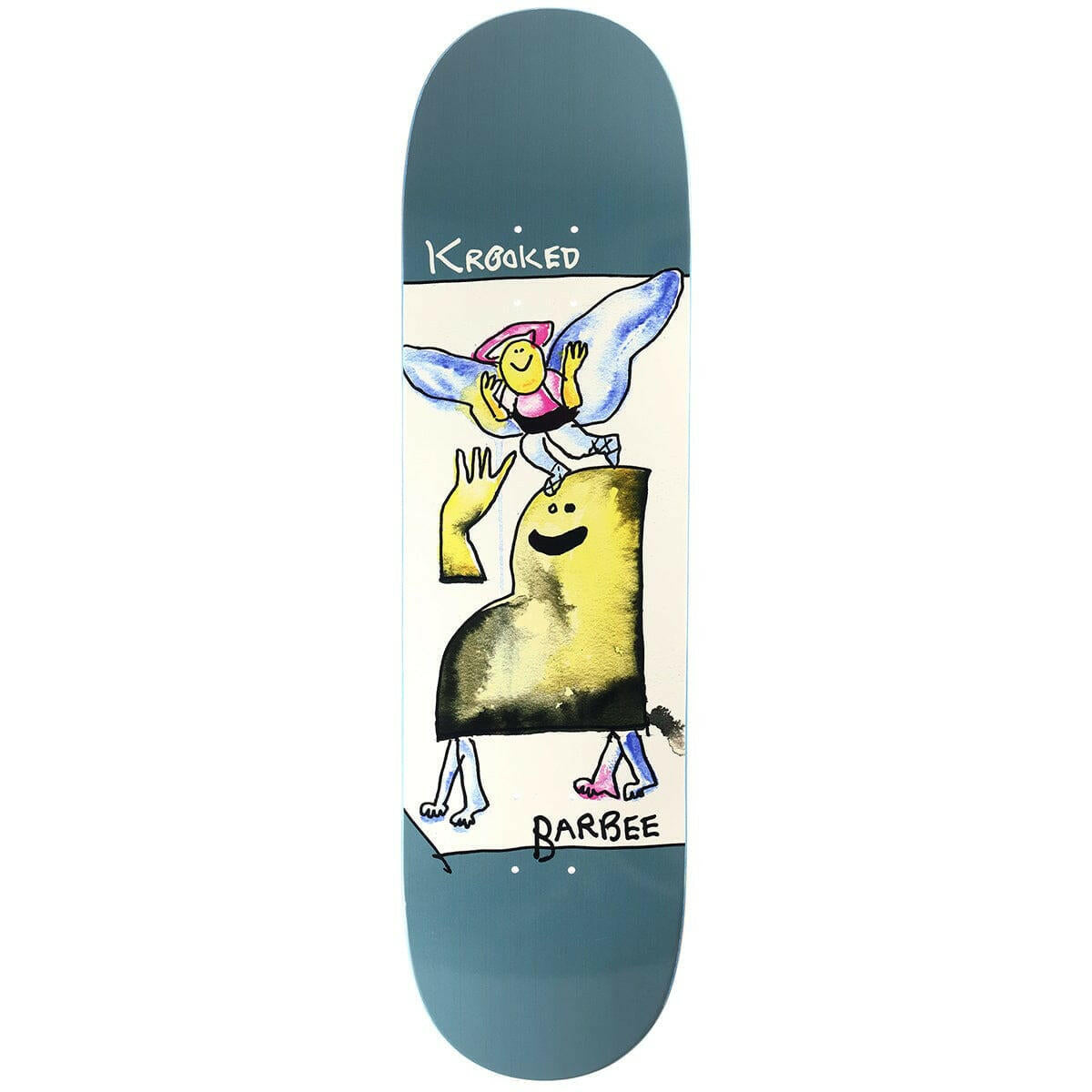 Krooked - Ray Barbee Watercolour Angel 8.5 Skateboard Deck.
