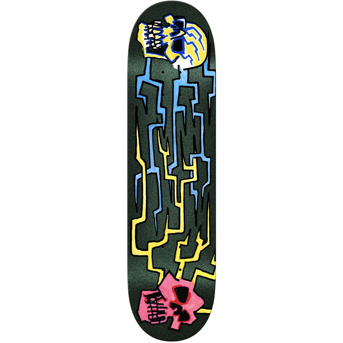 Krooked Bobby Worrest Skull Slick Twin Tail 8.3 Skateboard Deck