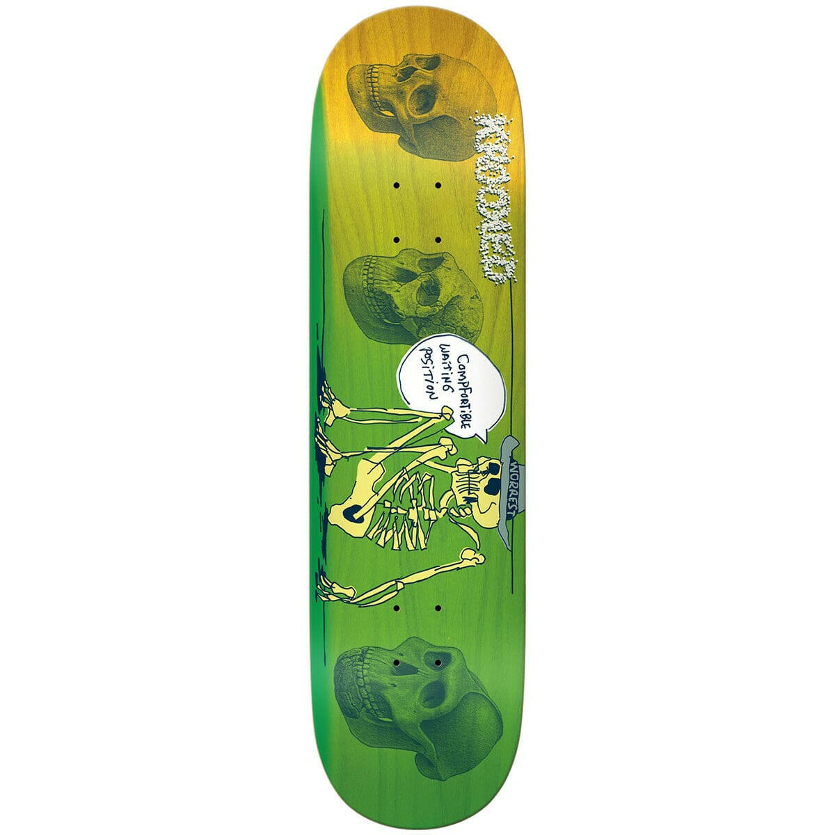 Krooked - Bobby Worrest Waiting Position 8.25 Skateboard Deck.