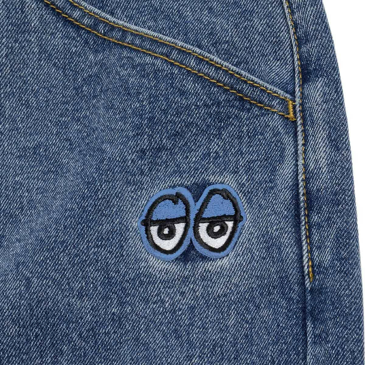 Krooked - Eyes Denim Twill Pants Stone Wash.