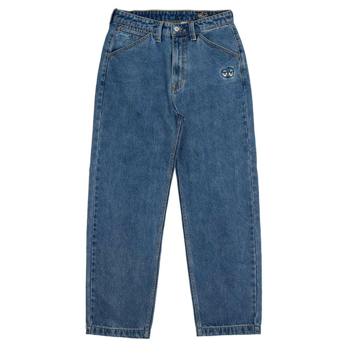 Krooked - Eyes Denim Twill Pants Stone Wash.