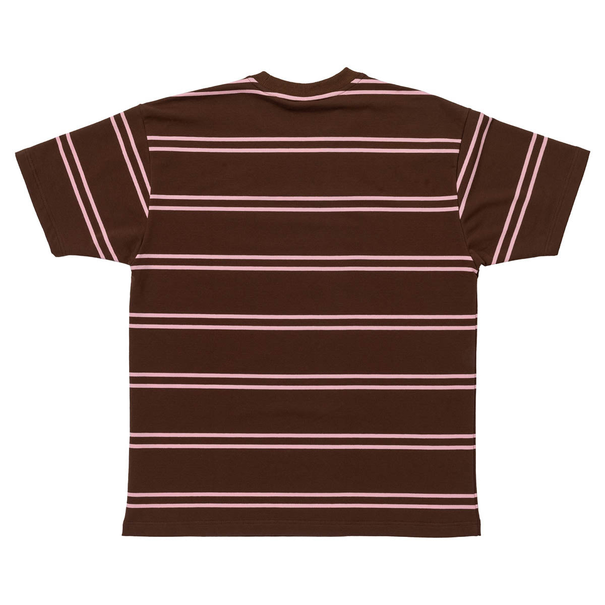 Krooked Eyes Emb Stripe Tee Brown/Pink Back