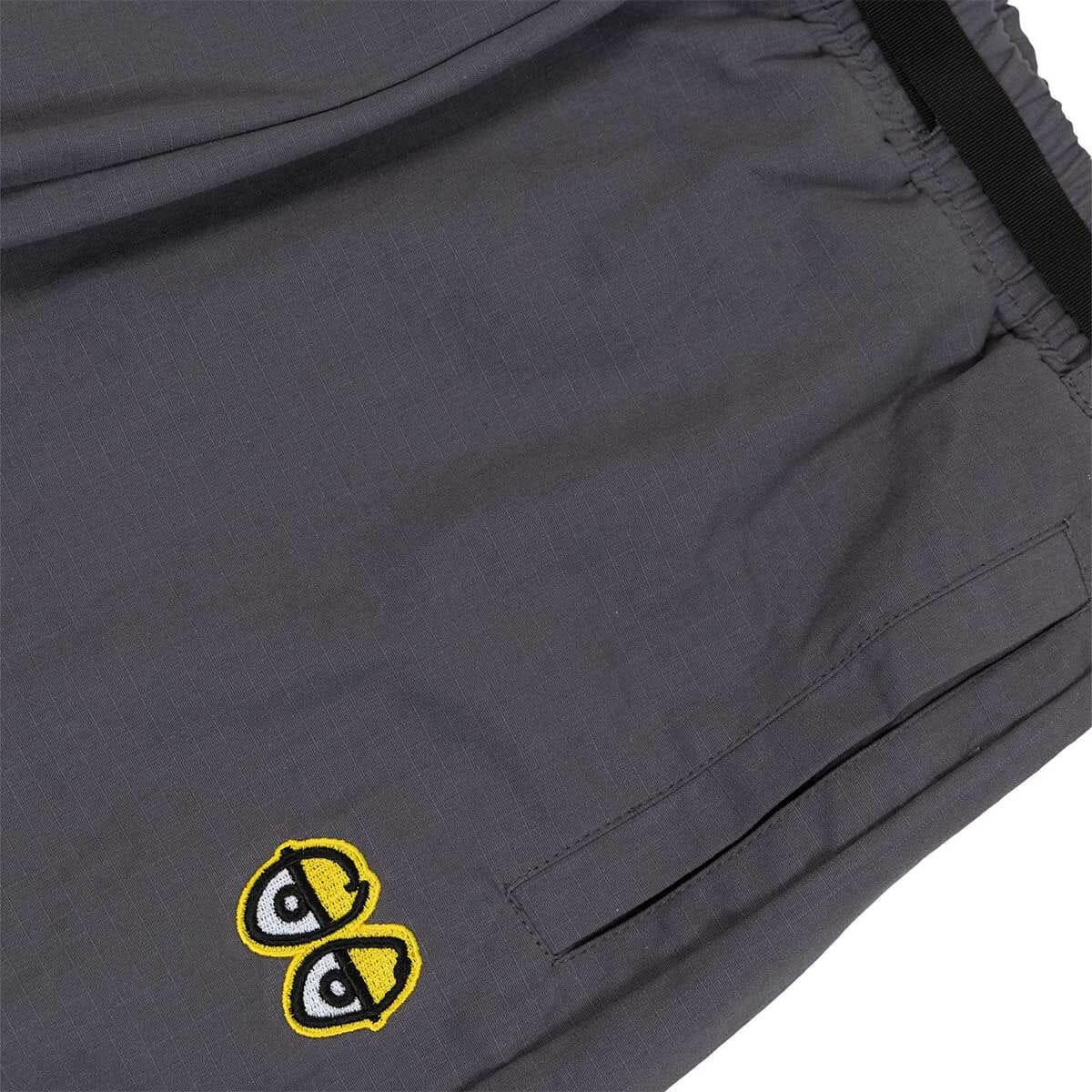 Krooked - Eyes Ripstop Pants Charcoal/Yellow.
