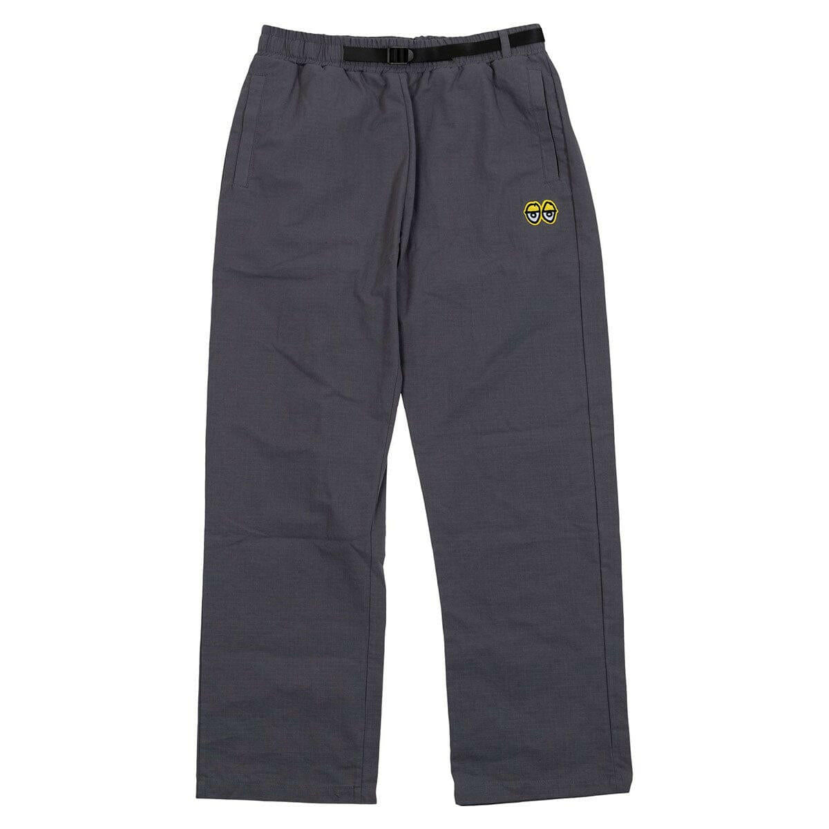 Krooked - Eyes Ripstop Pants Charcoal/Yellow.