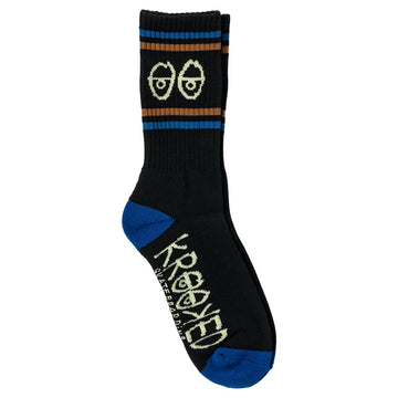 Krooked Eyes Socks Black/Blue/Brown