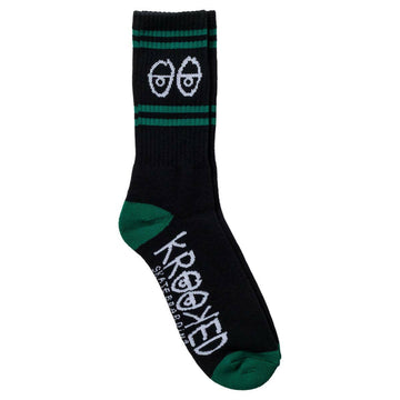 Krooked - Eyes Socks Black/Green/White.
