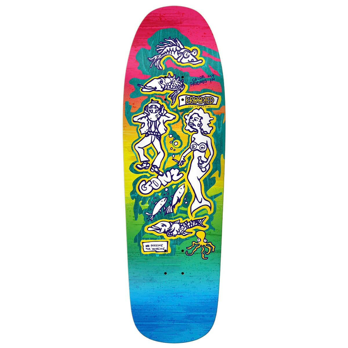 Krooked - Gonz Color My Friends 9.81 Skateboard Deck.