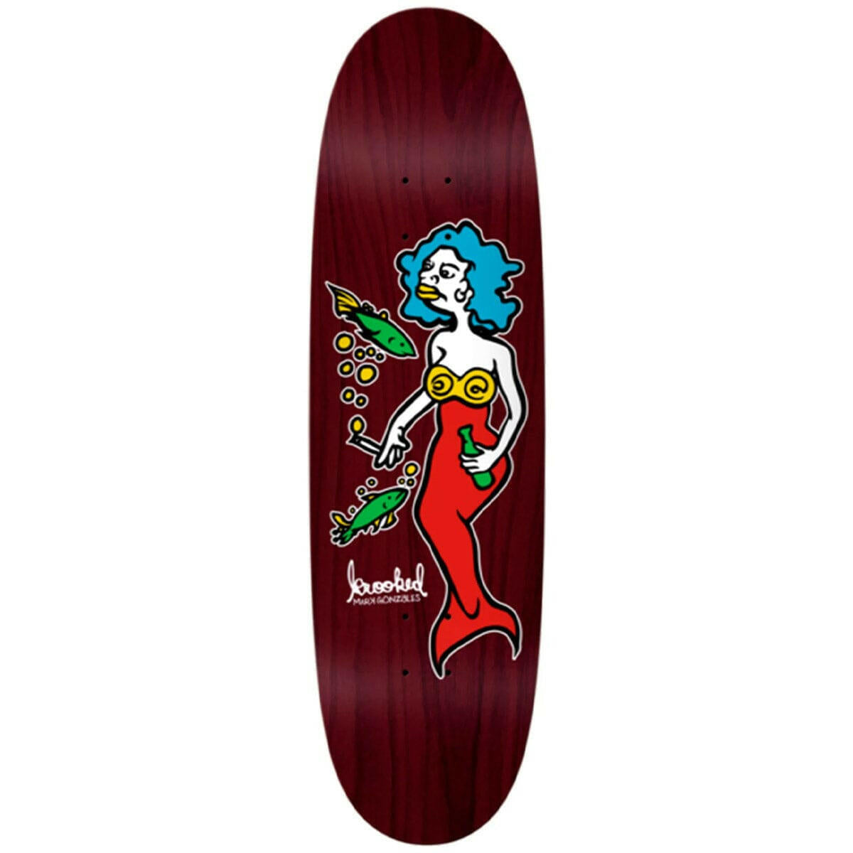 Krooked - Gonz Mermaid Re-Colour 9.1 Skateboard Deck.