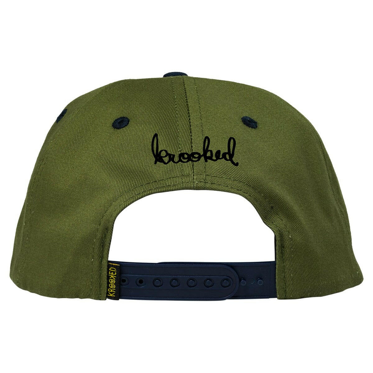 Krooked - Mermaid Fish Snapback Olive/Navy.