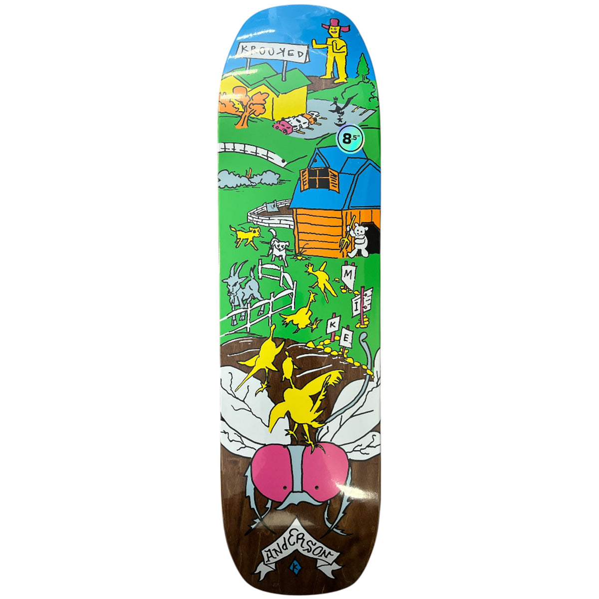 Krooked - Mike Anderson The Yard 8.5 Skateboard Deck.