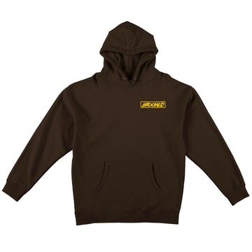 Krooked - Moonsmile Raw Hoodie Brown.