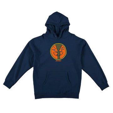 Krooked - Moonsmile Round Hoodie Navy.