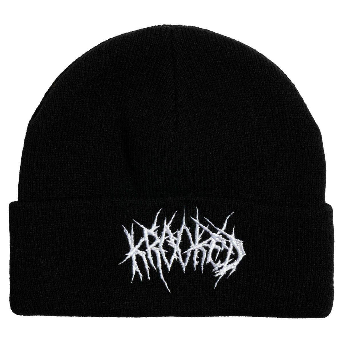 Krooked - Necro Skript Cuff Beanie Black.