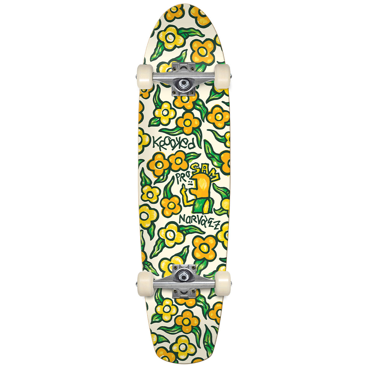 Krooked Sam Narvaez Flowers Zinger 7.75 Complete Skateboard