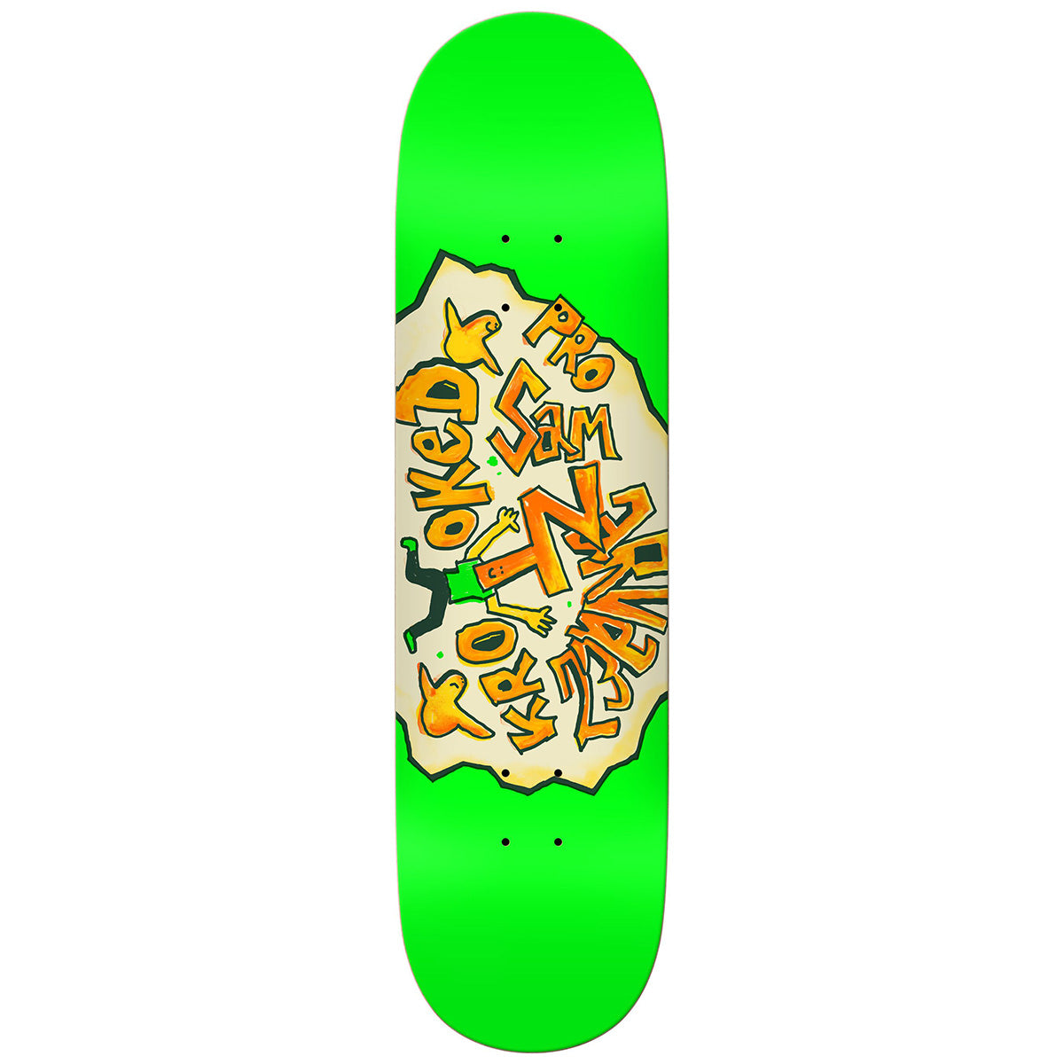 Krooked - Sam Narvaez Green 8.5 Skateboard Deck.