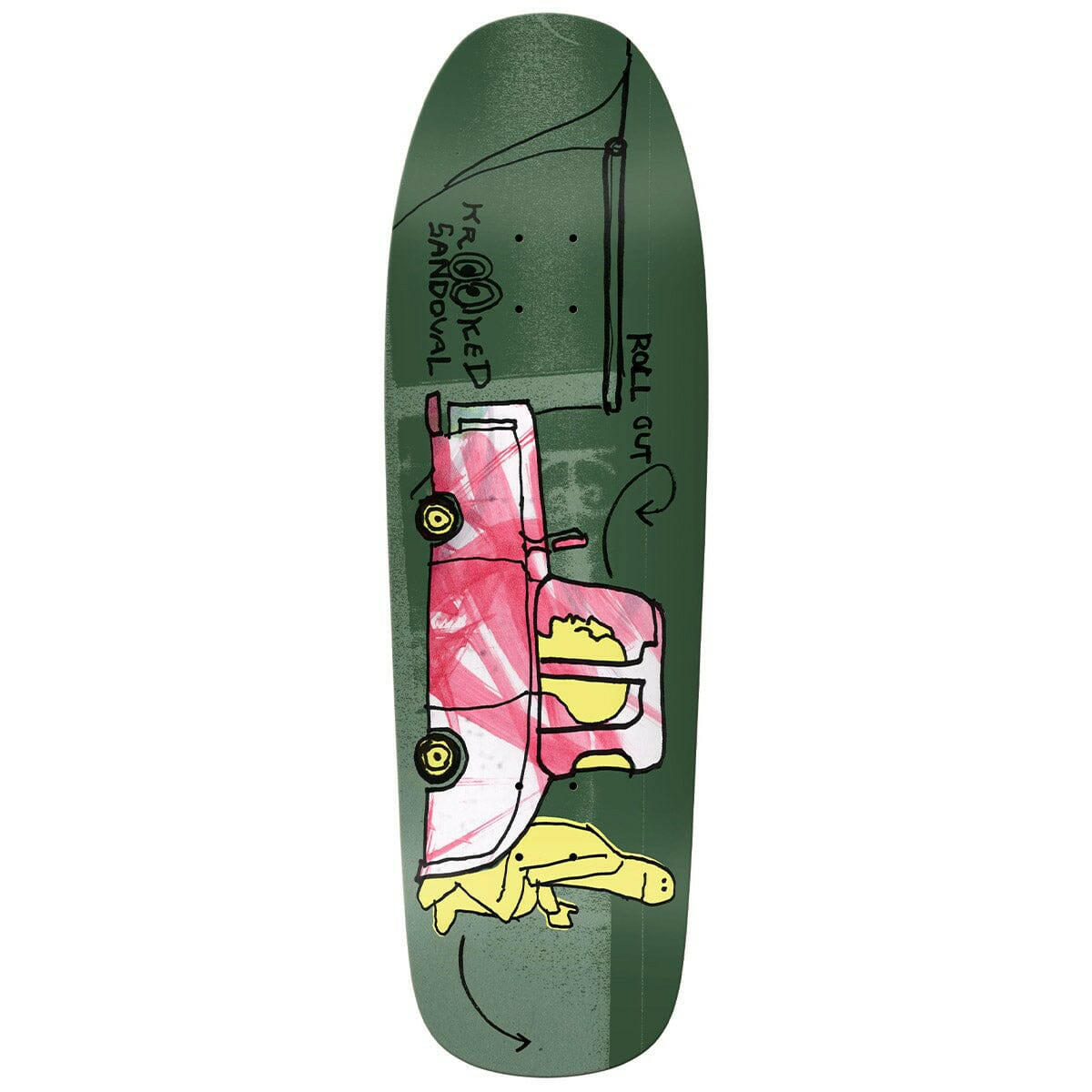 Krooked - Ronnie Sandoval Roll Out 9.81 Skateboard Deck.