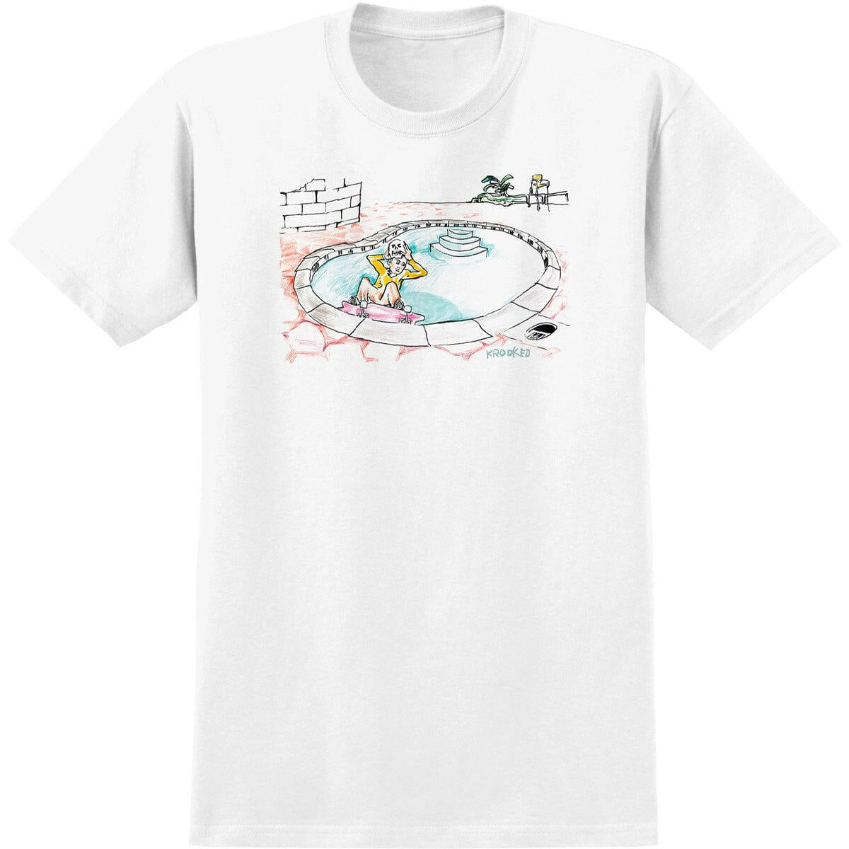 Krooked - Skull Ride Tee White.