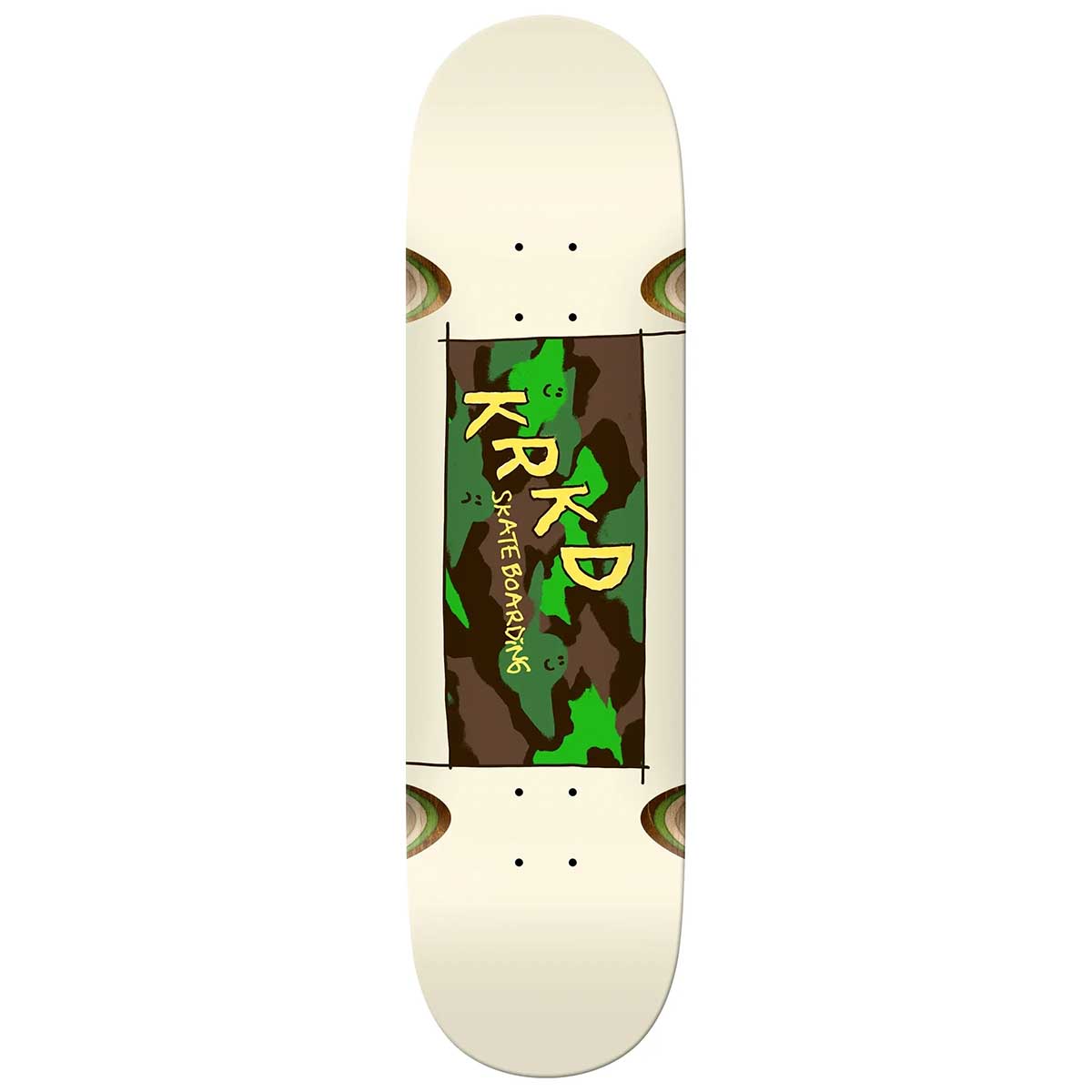 Krooked Team Camo White 8.5 Skateboard Deck