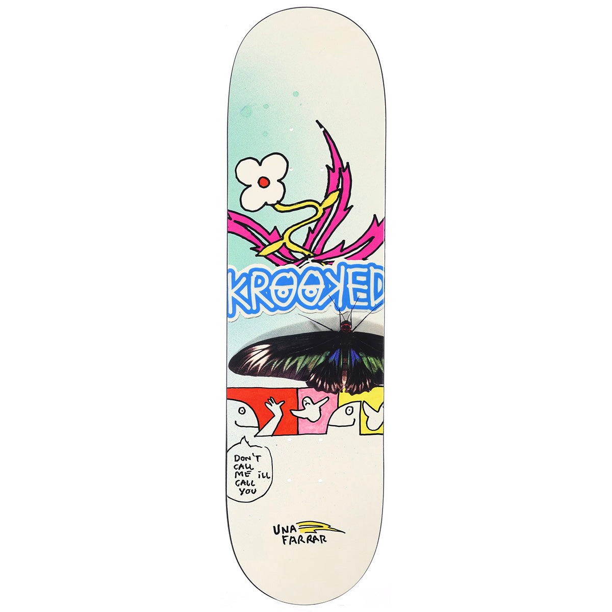 Krooked Una Farrar Butterfly Call 8.5 Skateboard Deck