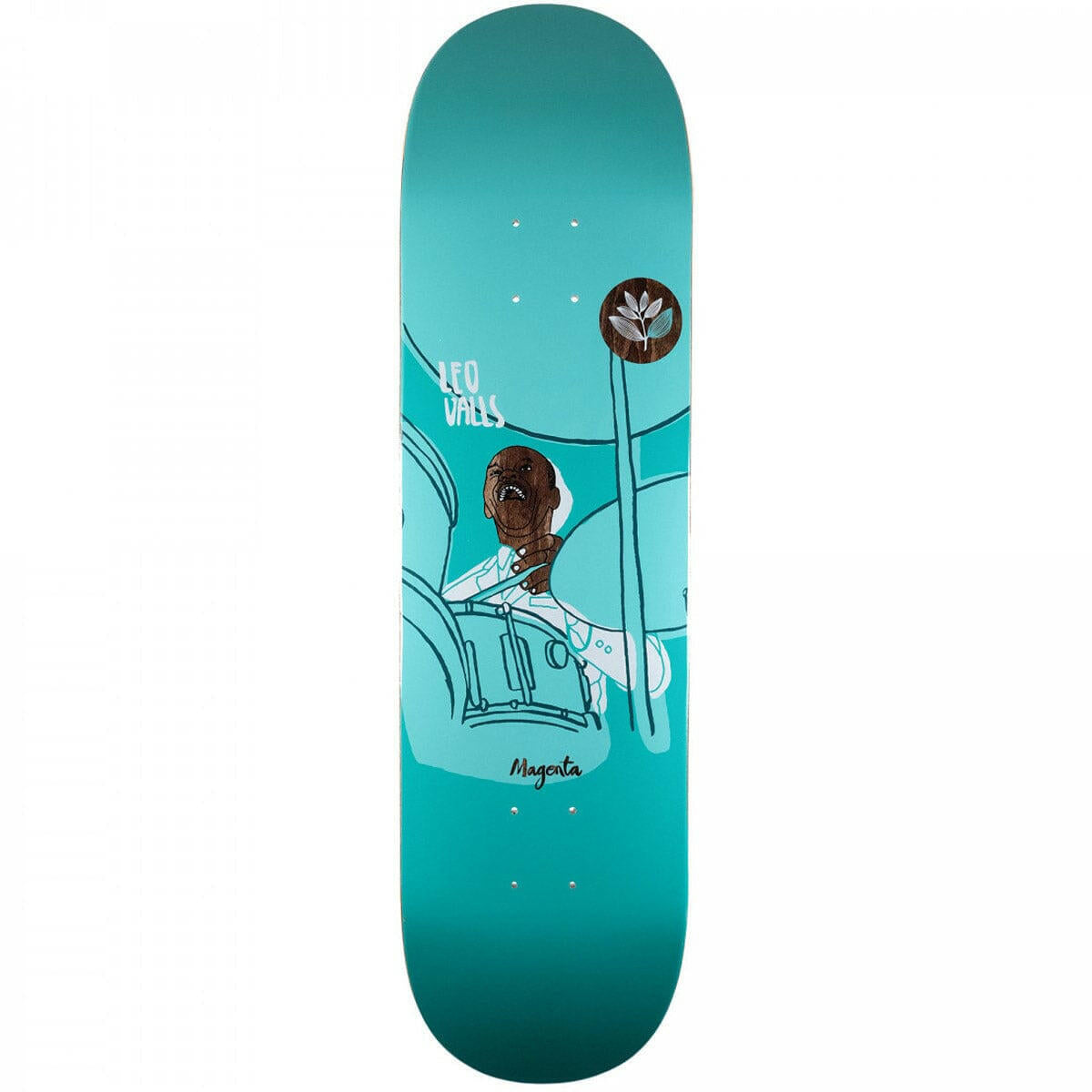 Magenta - Leo Valls Free Jazz 8.25 Skateboard Deck.