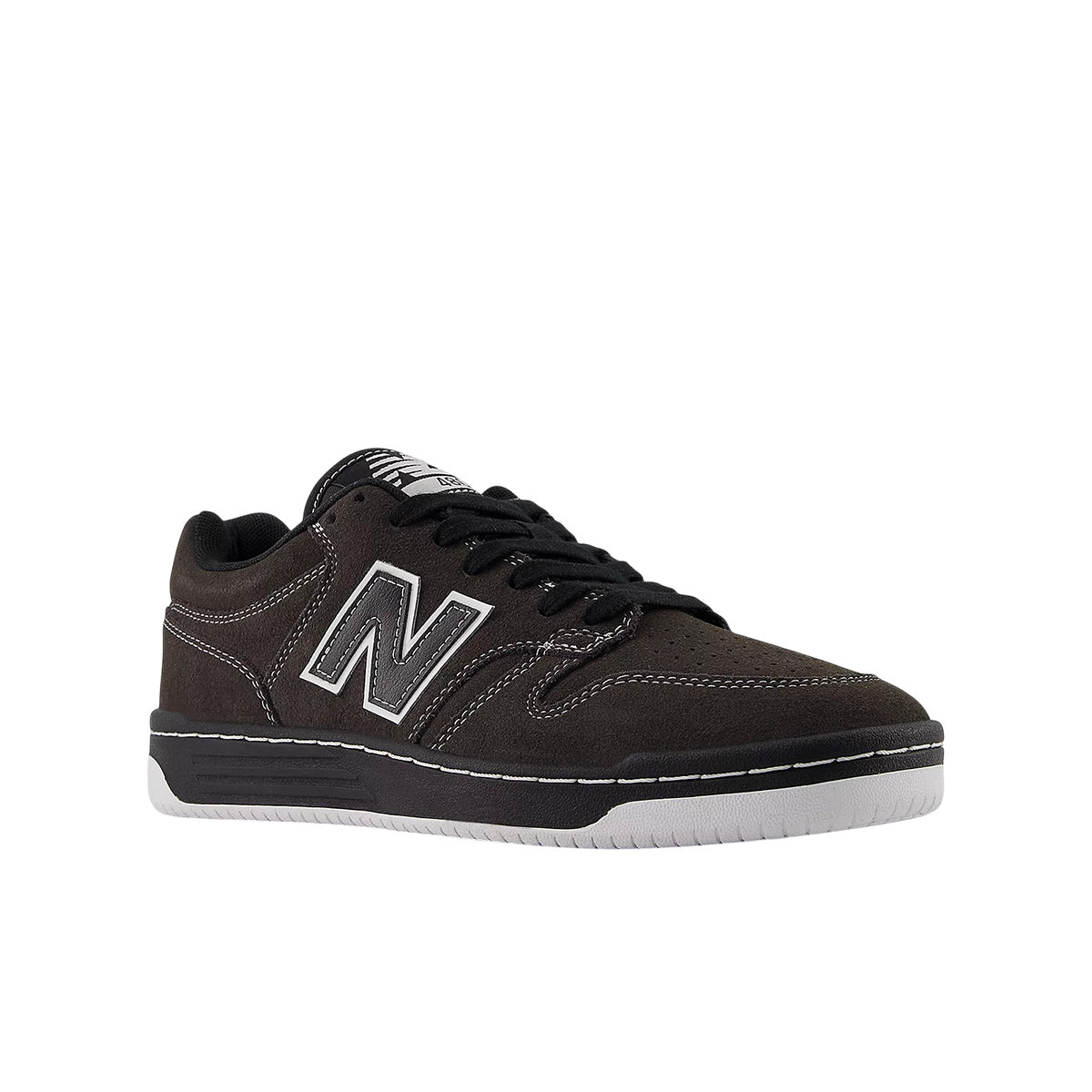 New Balance 480 Shoes Black Cement/White