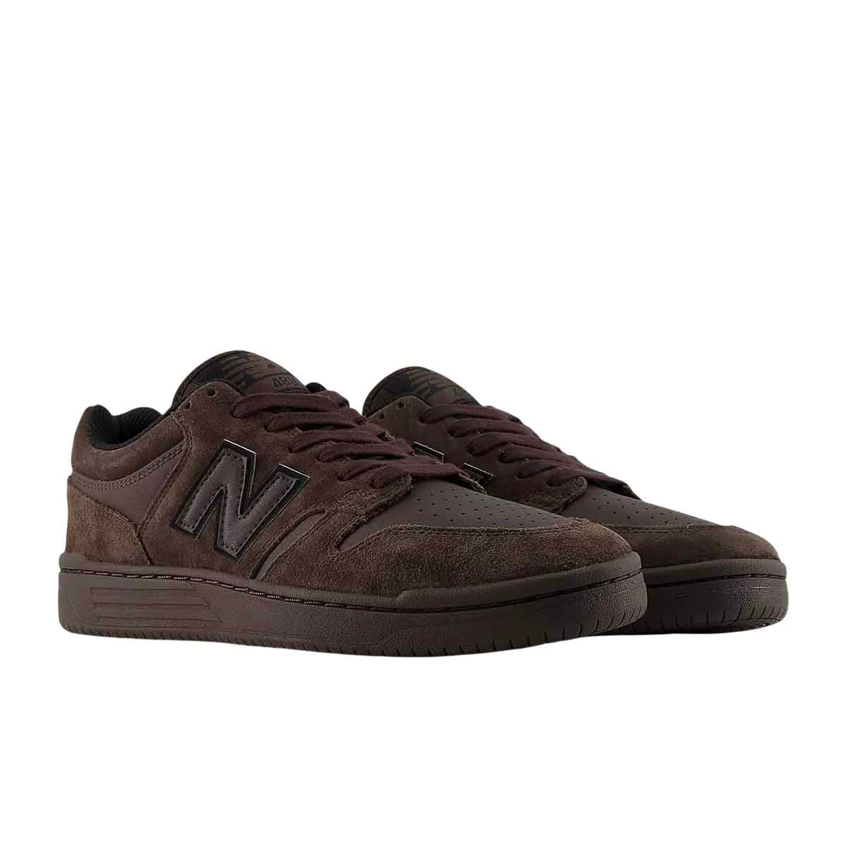 New Balance 480 Shoes Chocolate Brown Front