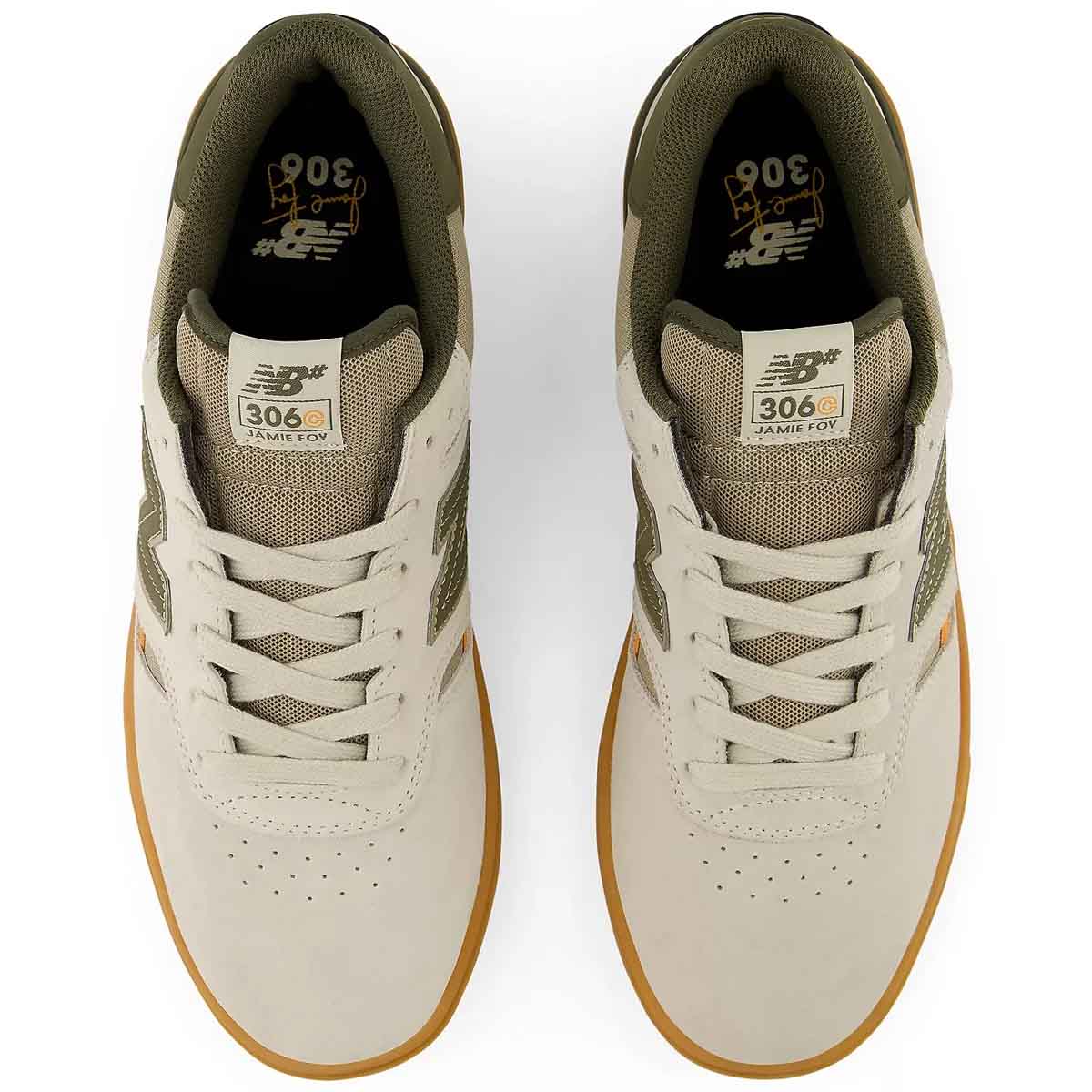 New Balance Jamie Foy 306 Cup Shoes Tan/Olive Top
