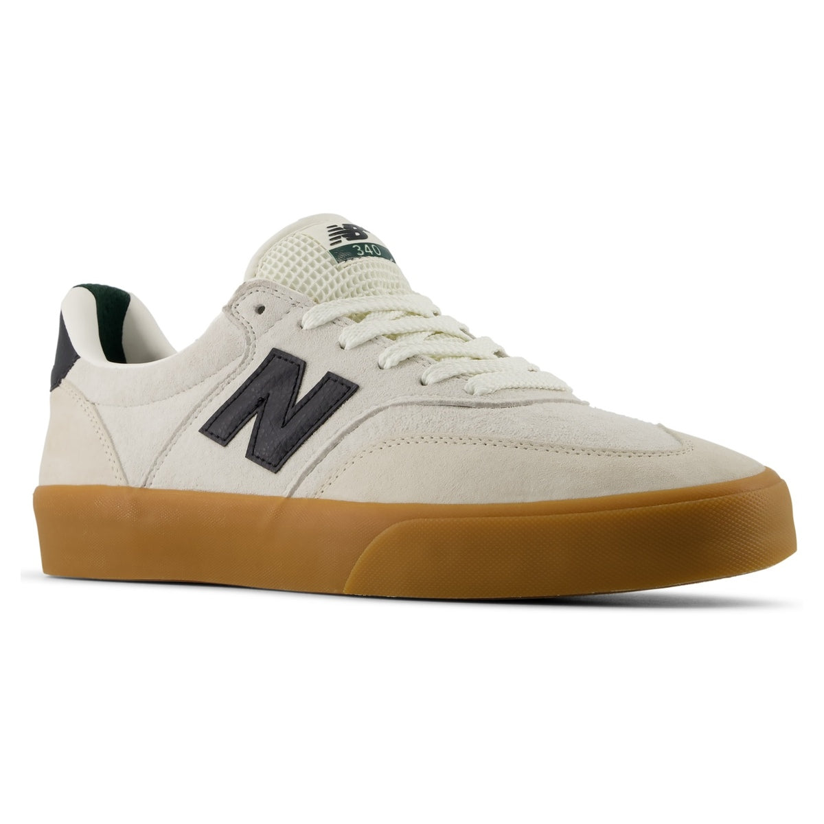 New Balance 340 Shoes Sea Salt/Black pair front angle