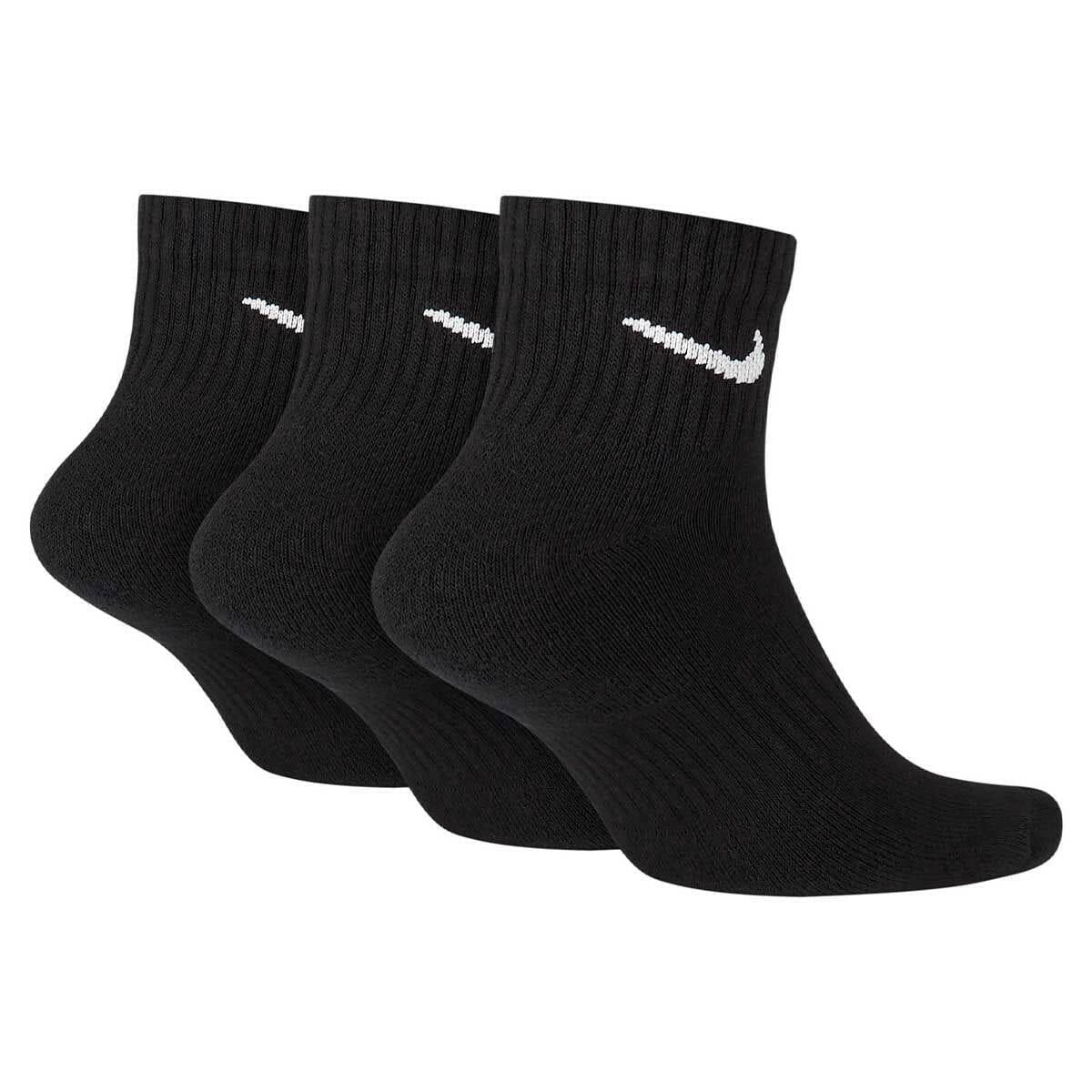 Nike - Everyday Cushioned Ankle Socks Black 3 Pack.