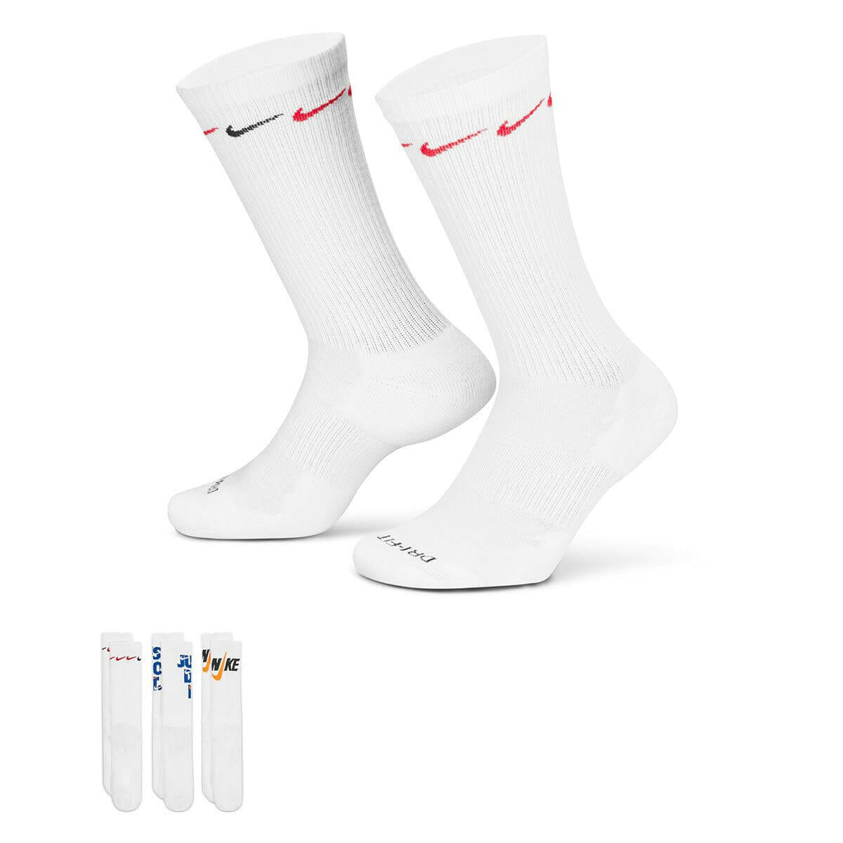 Nike - Everyday Plus Cushioned Crew Socks Multi 3 Pack.