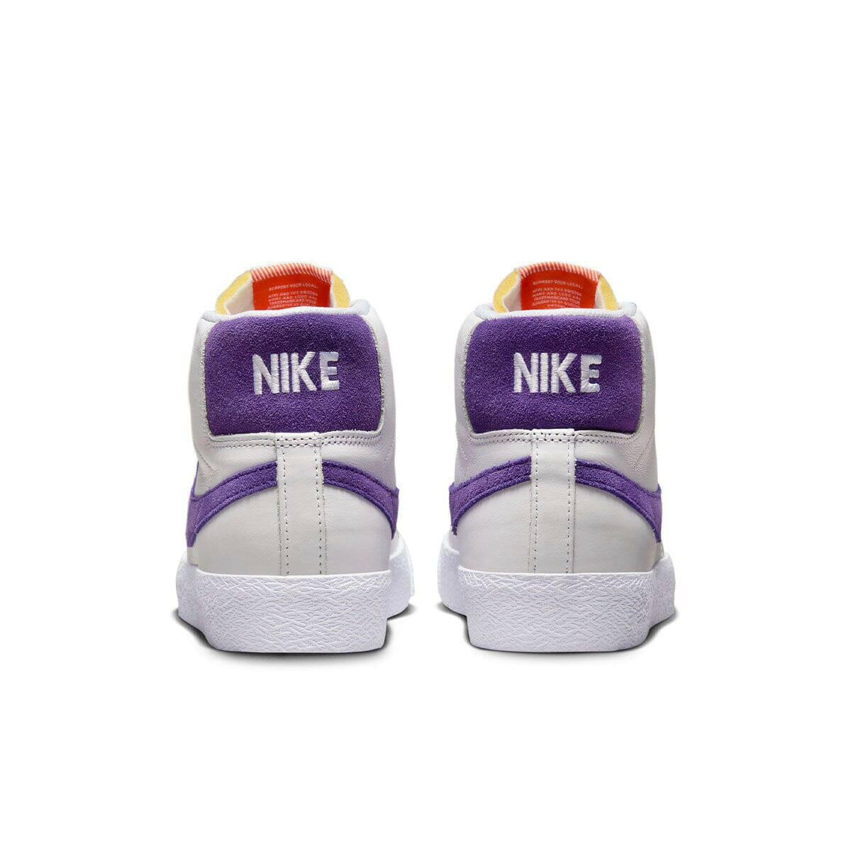 Nike SB - Blazer Mid ISO Shoes White/Court Purple-White-Gum Light Brown.