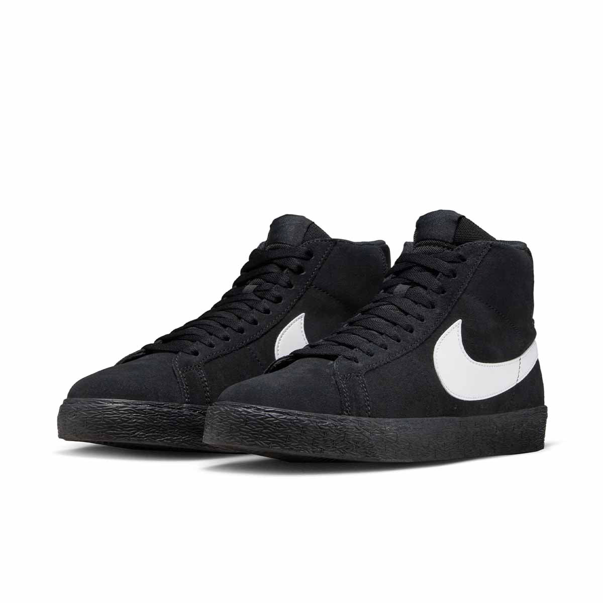 Nike SB Blazer Mid Mens Shoes Black/White-Black-Black Front