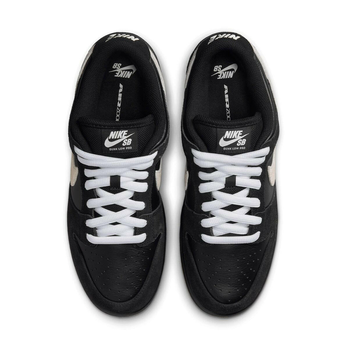 nike dunk low black white gum