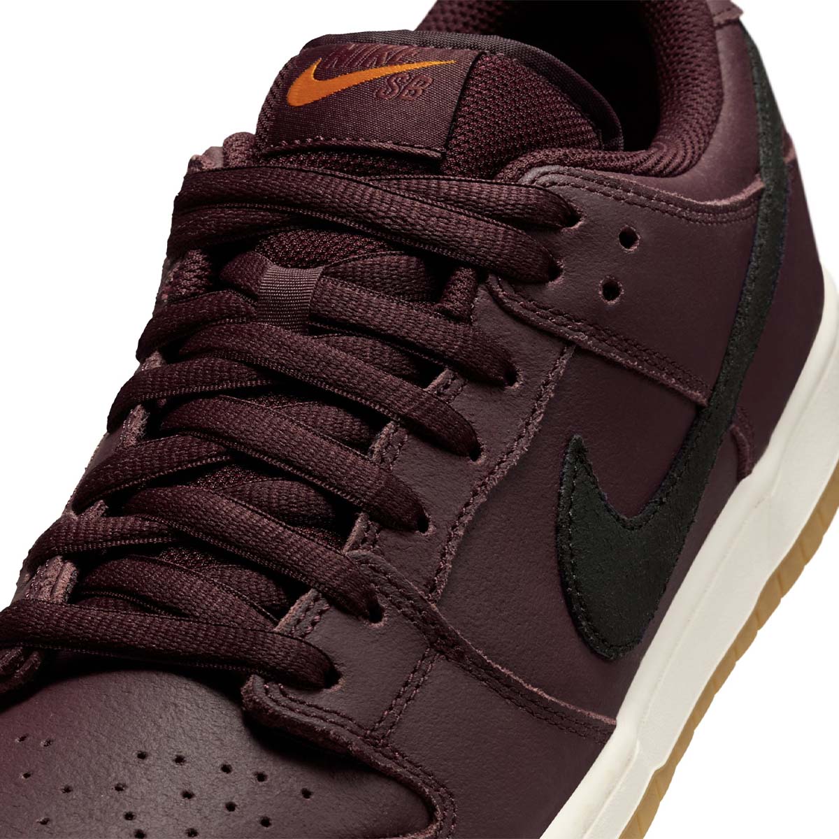 Nike SB Dunk Low Pro ISO Shoes Burgundy Crush Side
