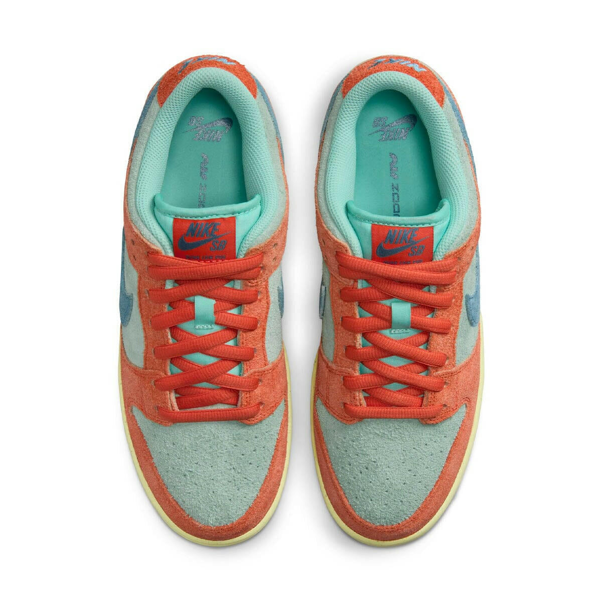 Nike SB - Dunk Low Pro Premium Shoes Orange Emerald Rise.
